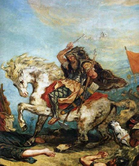 Eugene Delacroix Attila and his Hordes Overrun Italy and the Arts Spain oil painting art